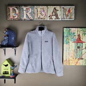 Patagonia Los Gatos Salt Gray Fleece Full Zip Jacket Large